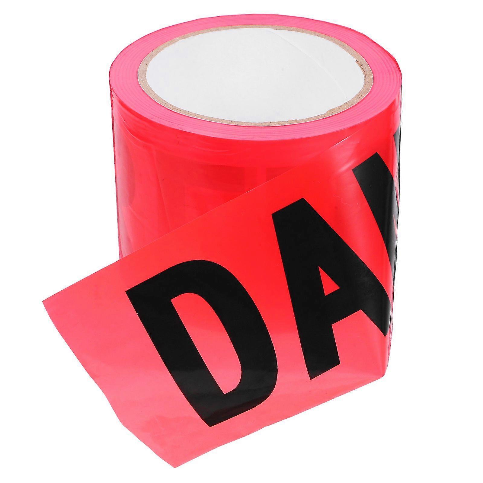 Red Danger Tape Hazard Warning Safety Stripe Caution Tape Non Adhesive Crime Scene Do Not Enter Barricade Tape Roll 100m