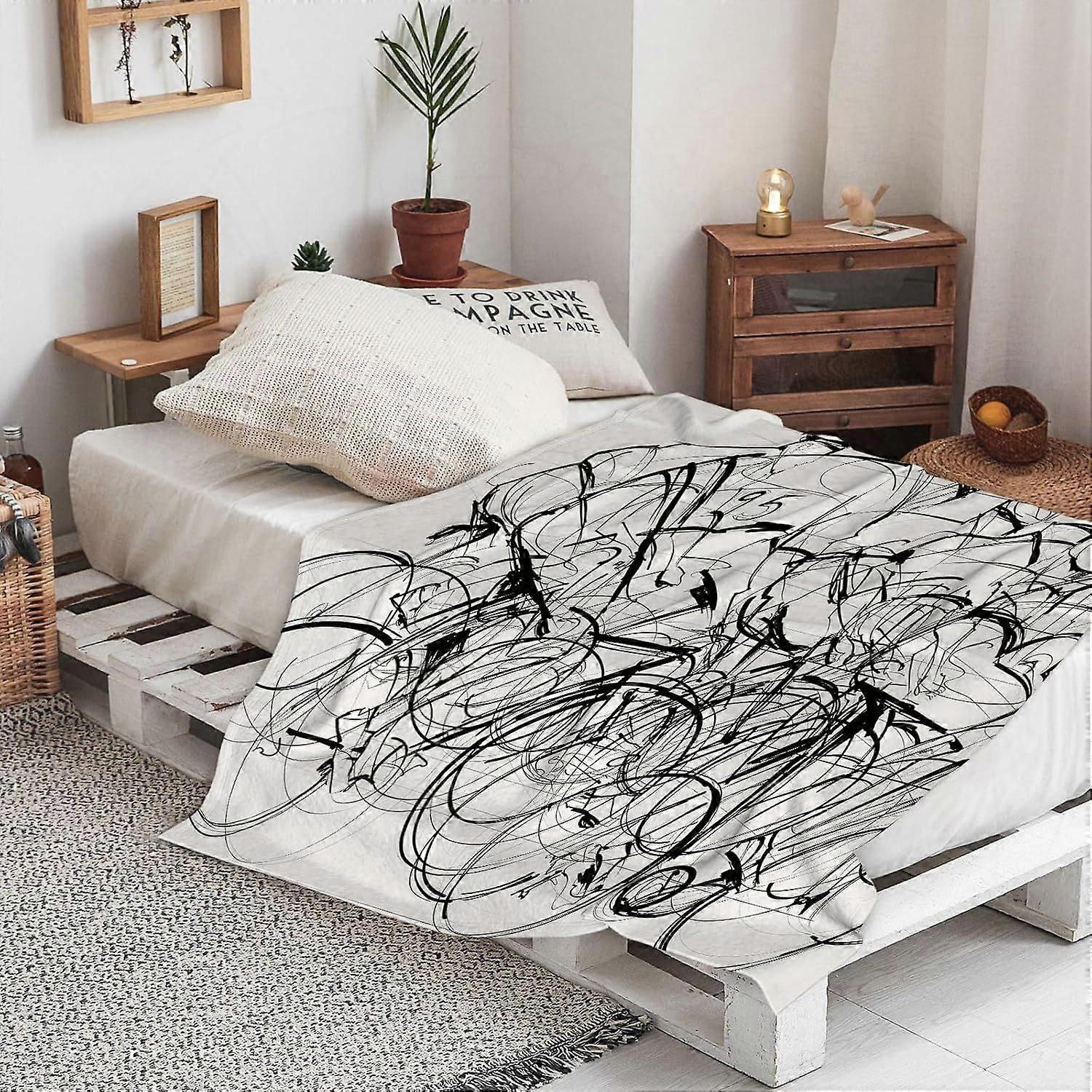 Chaud doux Illustration vectorielle d’un groupe de cyclistes en compétition Jeter Couverture, Hiver Chaud Canapé Lit Jeter Couverture de pique-Jeter sur Peluche douce 