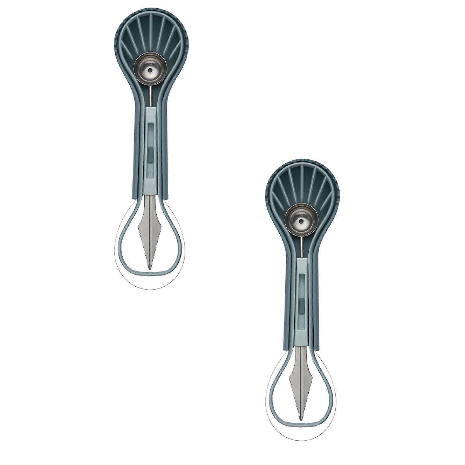 Multifunctional Practical Fruit Ball Fruit Platter Ball Carved Set Fruit Spoon Watermelon Spoon Tool *2PCS