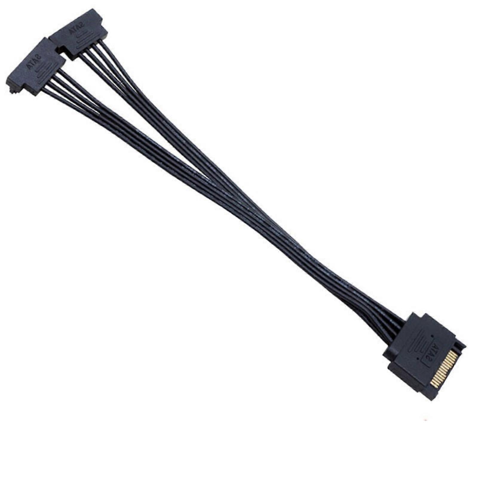 15pin Y Cable Power Splitter 15Pin Connector for Expanding Storage Devices in PC Builds Multicolor