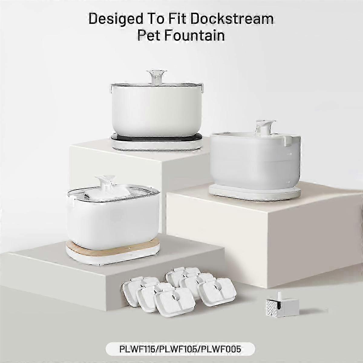 Wireless Cat Water Fountain Filters 12 Pack Dockstream