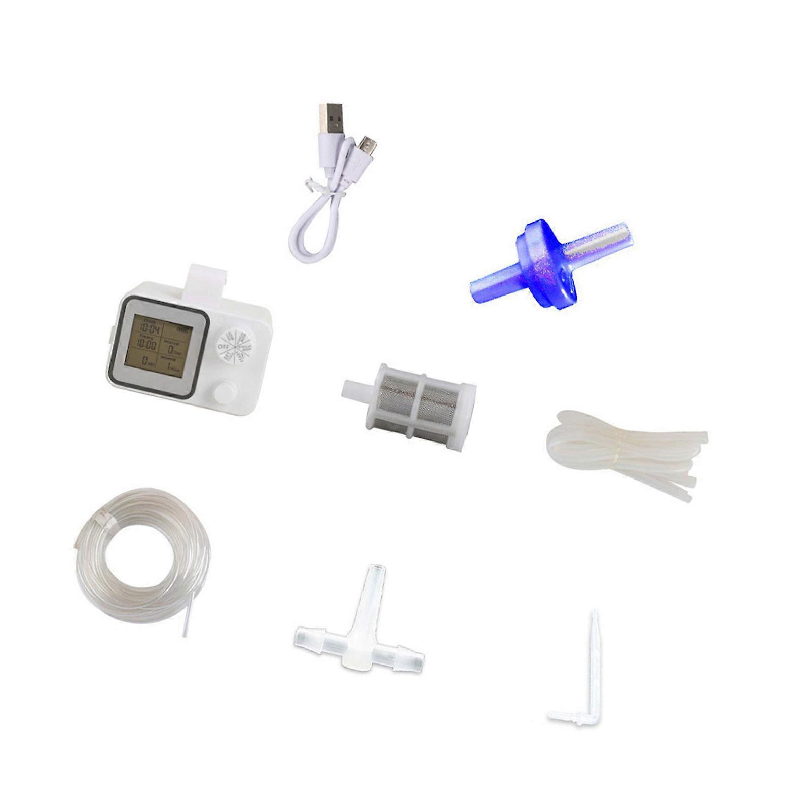 Automatic Plant Irrigation System Programmable LCD Display Timer With Adjustable Flowrate For Balcony Garden Office Use Multicolor