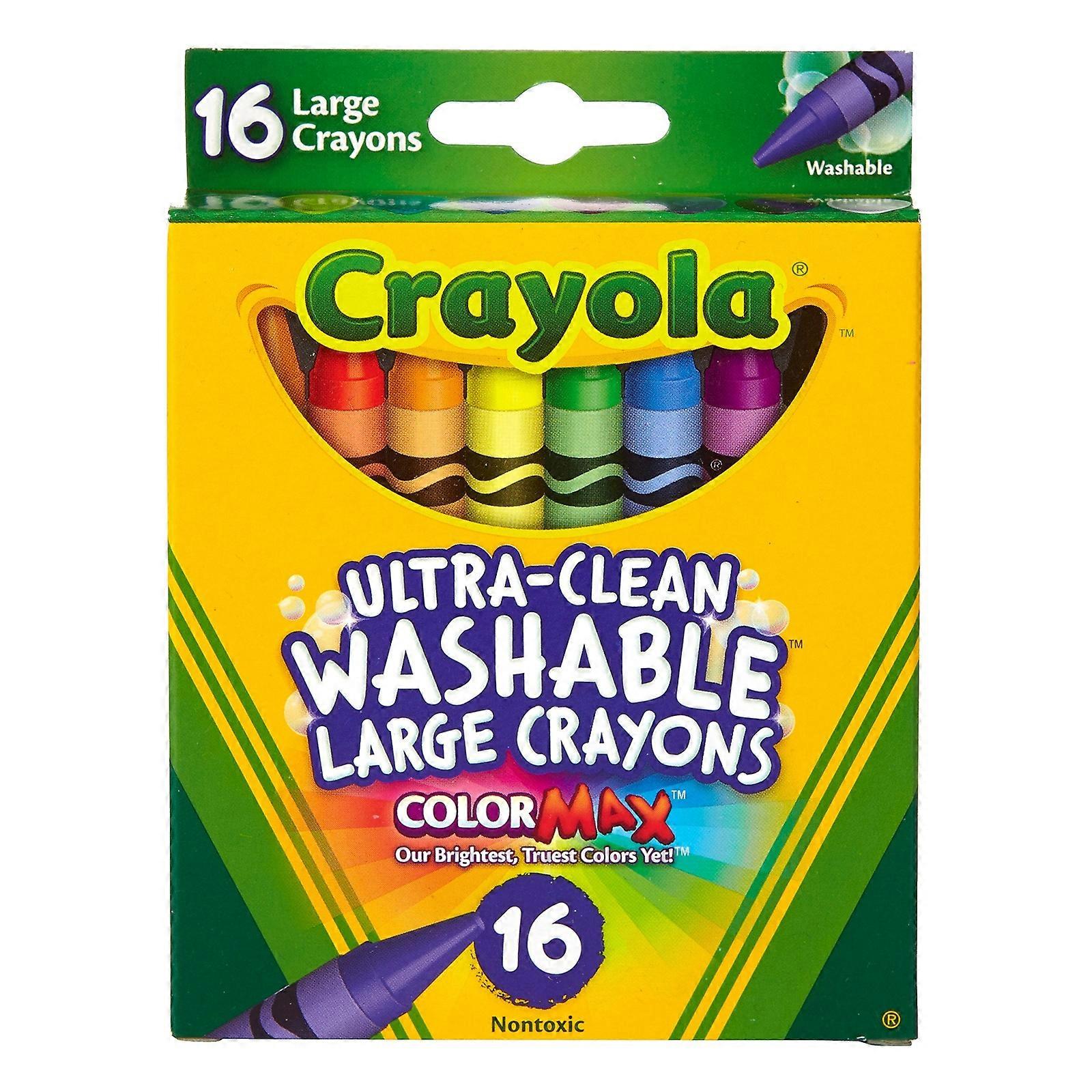 Crayola Large Washable Crayons 16 Per Pkg
