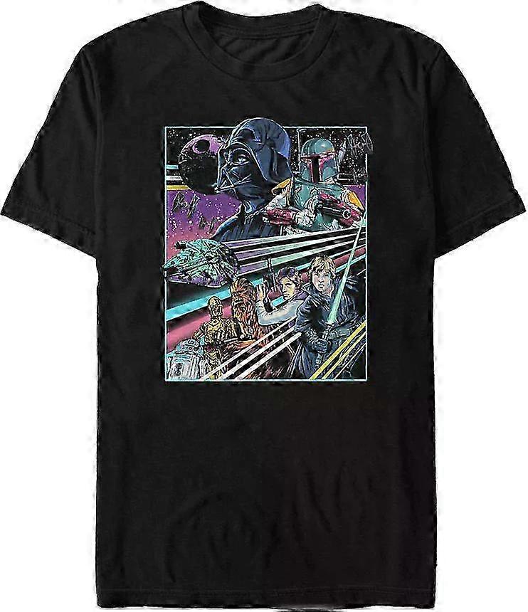 Neon Poster Good Vs Evil Star Wars T-shirt Rockinstone