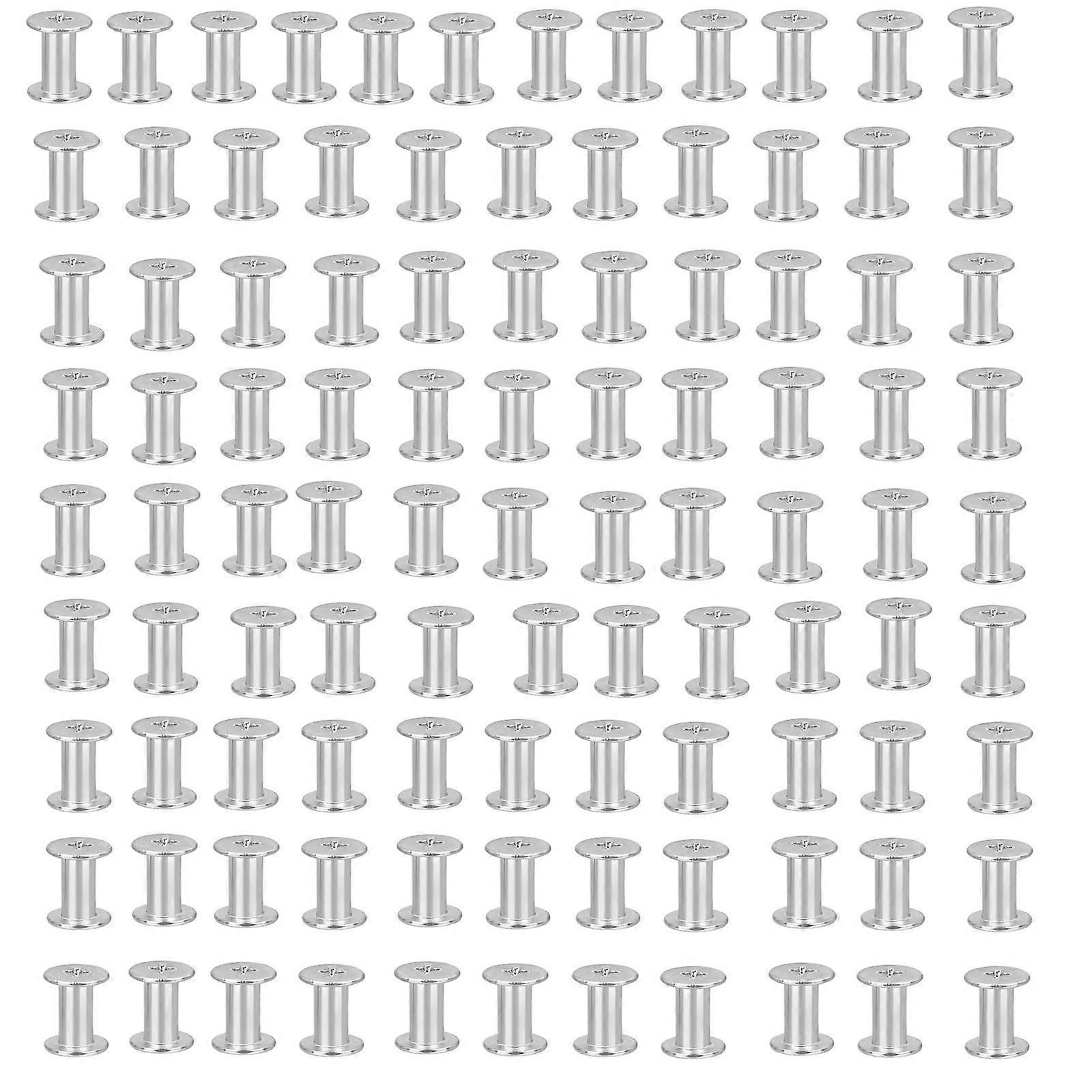 100Pieces Metal Binding Rivets Nut For Paper Document Organizing Easy Assembly Flat Thread Rivets Nutserts  D