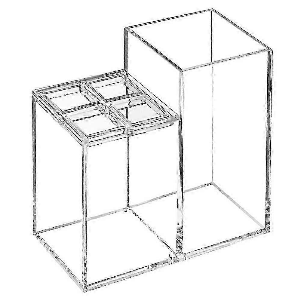 Acrylic Toothbrush Holder Clear Divided Stand