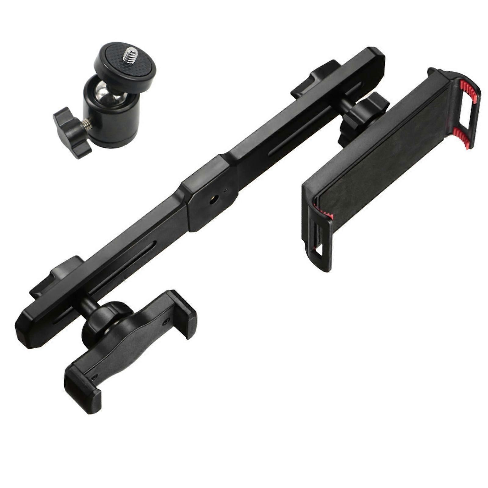 Microphones Stand Double Cellphone Tablet Holder Tablet Clamp 1/4inch Adapter Multipurpose Live Broadcast Bracket Multicolor