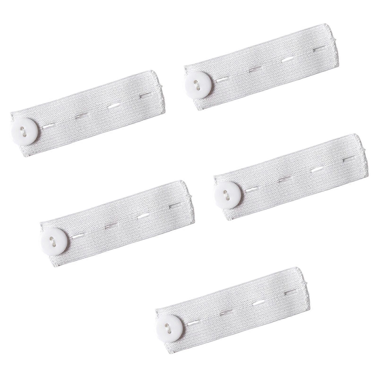 Expandable Pregnancy Waistband Adjuster Soft Stretchy Belt For Jeans Work Pants Sizing Range Use  White