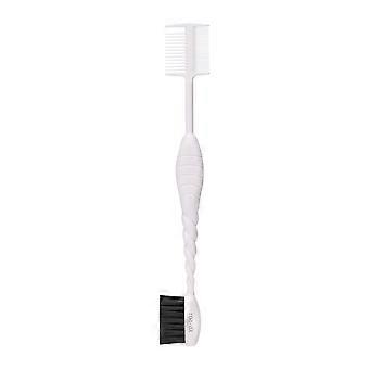 Pente modelador 2 em 1 para penteados presos e controle de contornos, ferramenta leve para pentear os cabelos, solução para cuidados com os cabelos, branco.