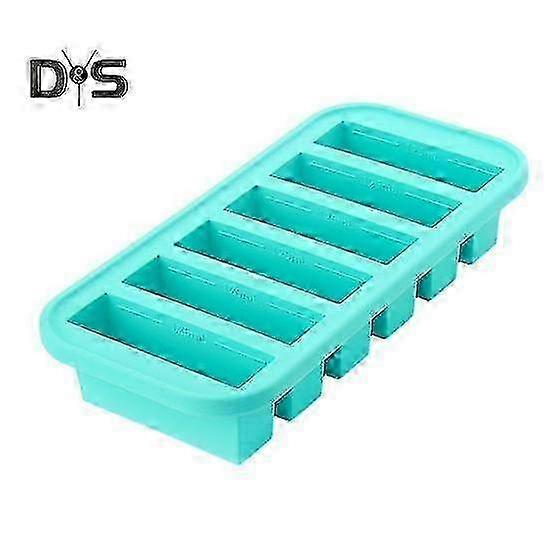 Silicone Freezer Tray with Lid Leak-proof Soup Freezer Container BPA-Free Space-saving Freezing Ice Tray Mold