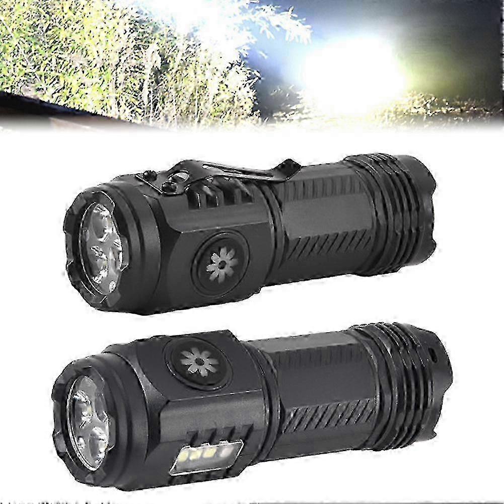 Super Bright Flashlights Three Eyes Clip Lights Mini Small Torch Camping Torc