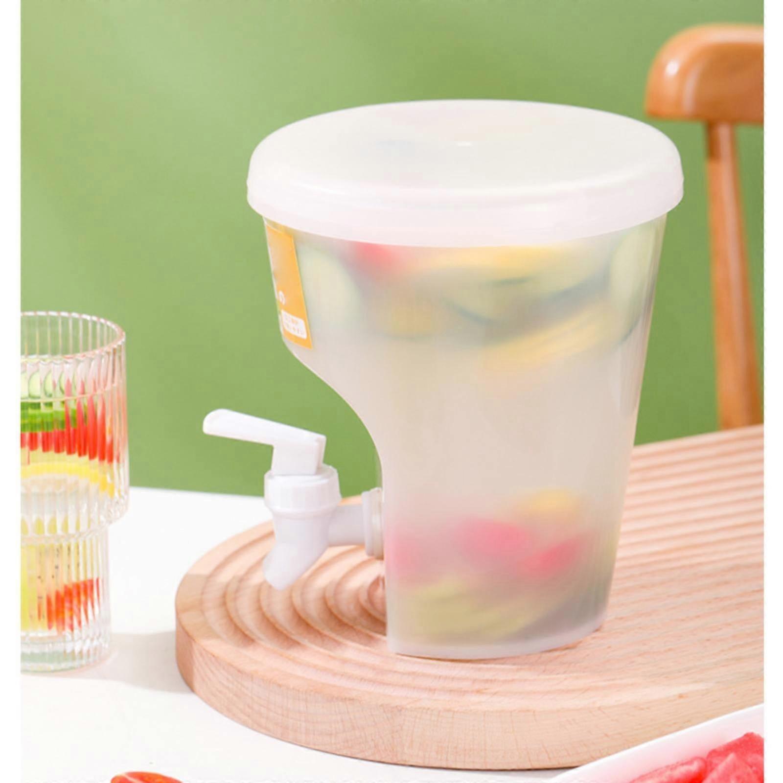 3.5L Drink Dispenser with Faucet, compatible with mini fridge, for juice, milk, lemonade - perfect for parties