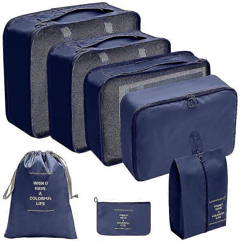 Stora bitar Arrangör Set Bagage Resväska Förvaringsväskor Packning Resor Cube