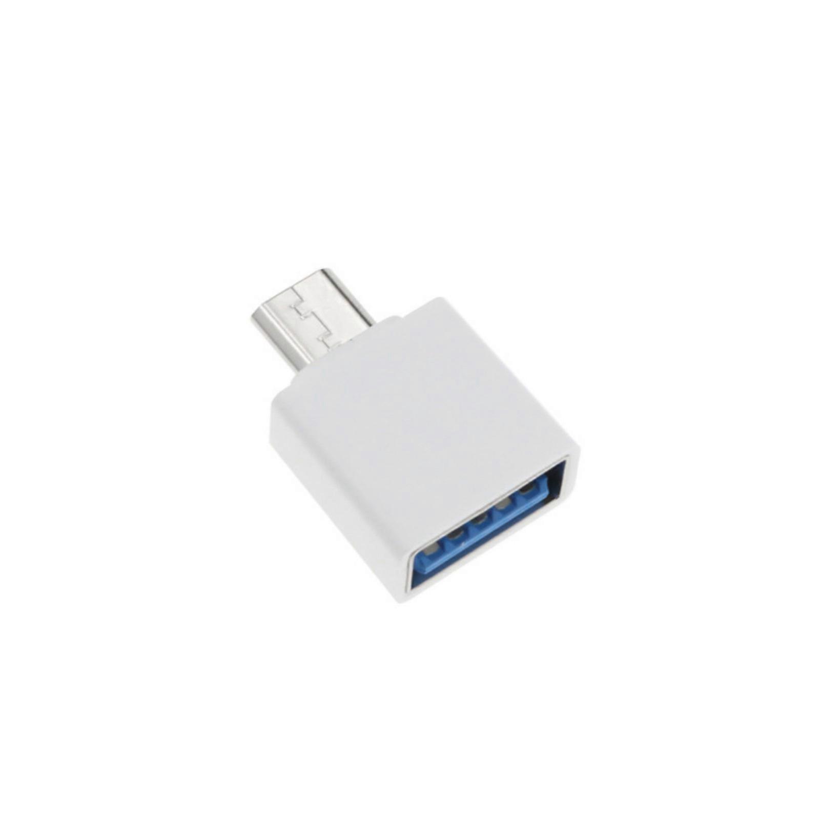 USB to Type C Adapter Converter for Support OTG Card Reader Functions Easy Data Transfer Between Phones External Storage  White
