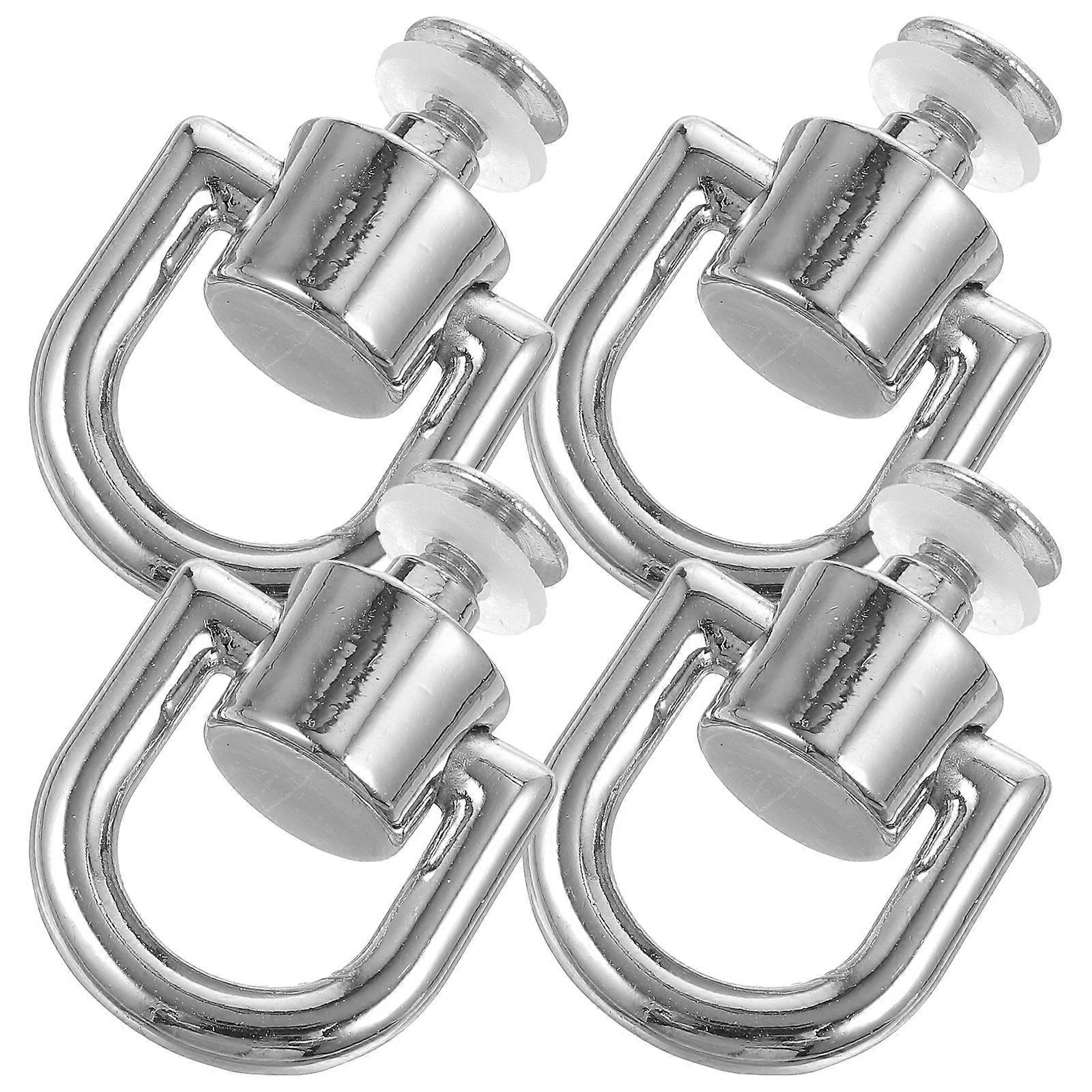 4Pcs Rotatable Rivet Stud D Rings Multi-function D Rings Rotating Backpack Purse Accessories