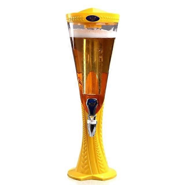 Beer Tower Drink Dispenser 3L with Ice Core for Cold Beer Juice Soda Gameday Party Bar Home (Dark Green)