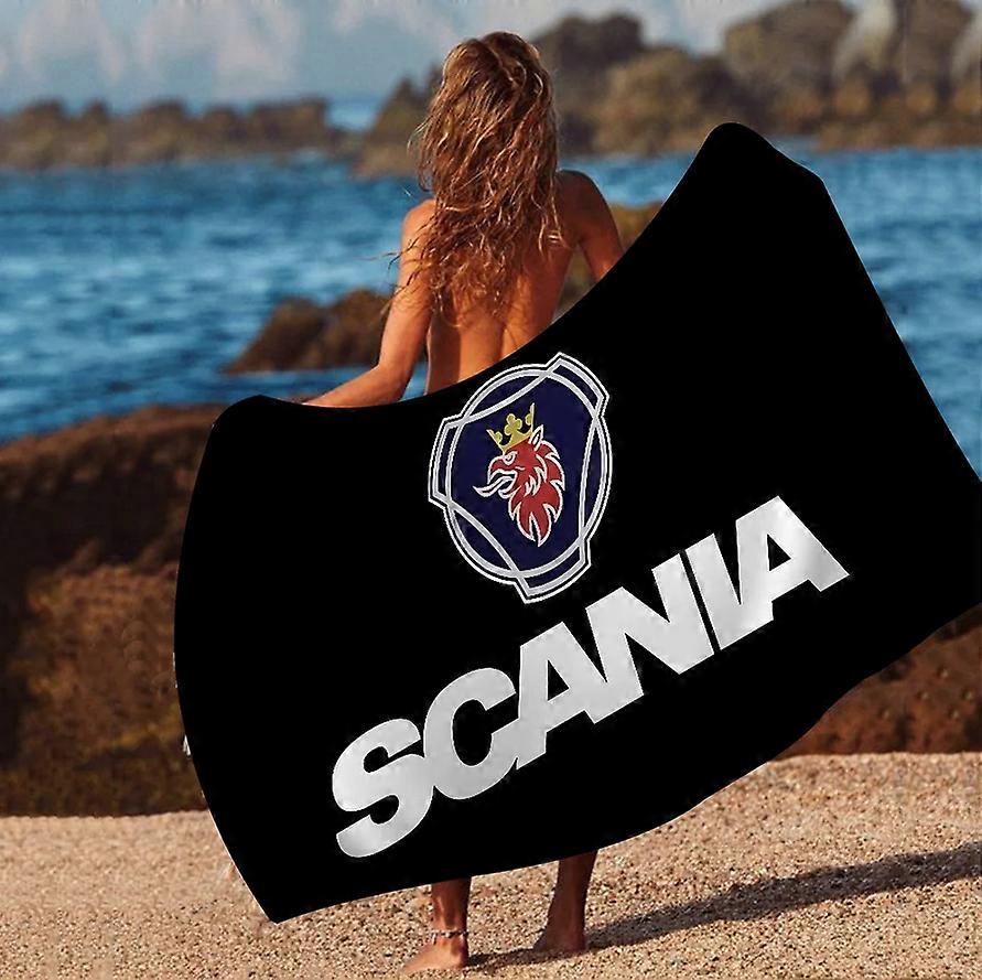 SCANIA-kuorma-auton 3D-mikrokuituinen kylpypyyhe, uima- ja lomapyyhe, viltti, lahja