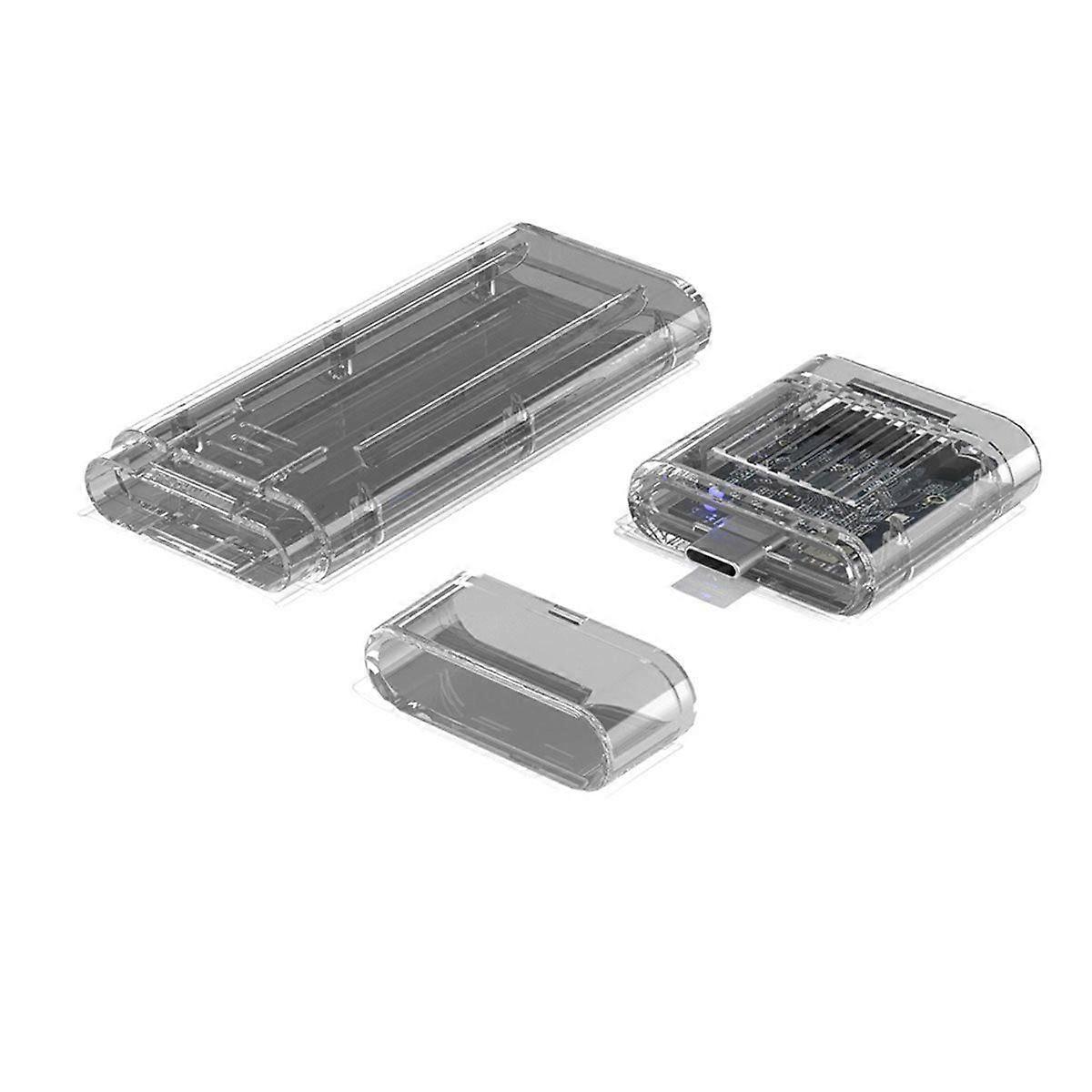 Detachable M.2 NVMe SSD Enclosure M.2 to Type-C USB3.2 External Adapter NVME SSD Case Box Laptop Ac