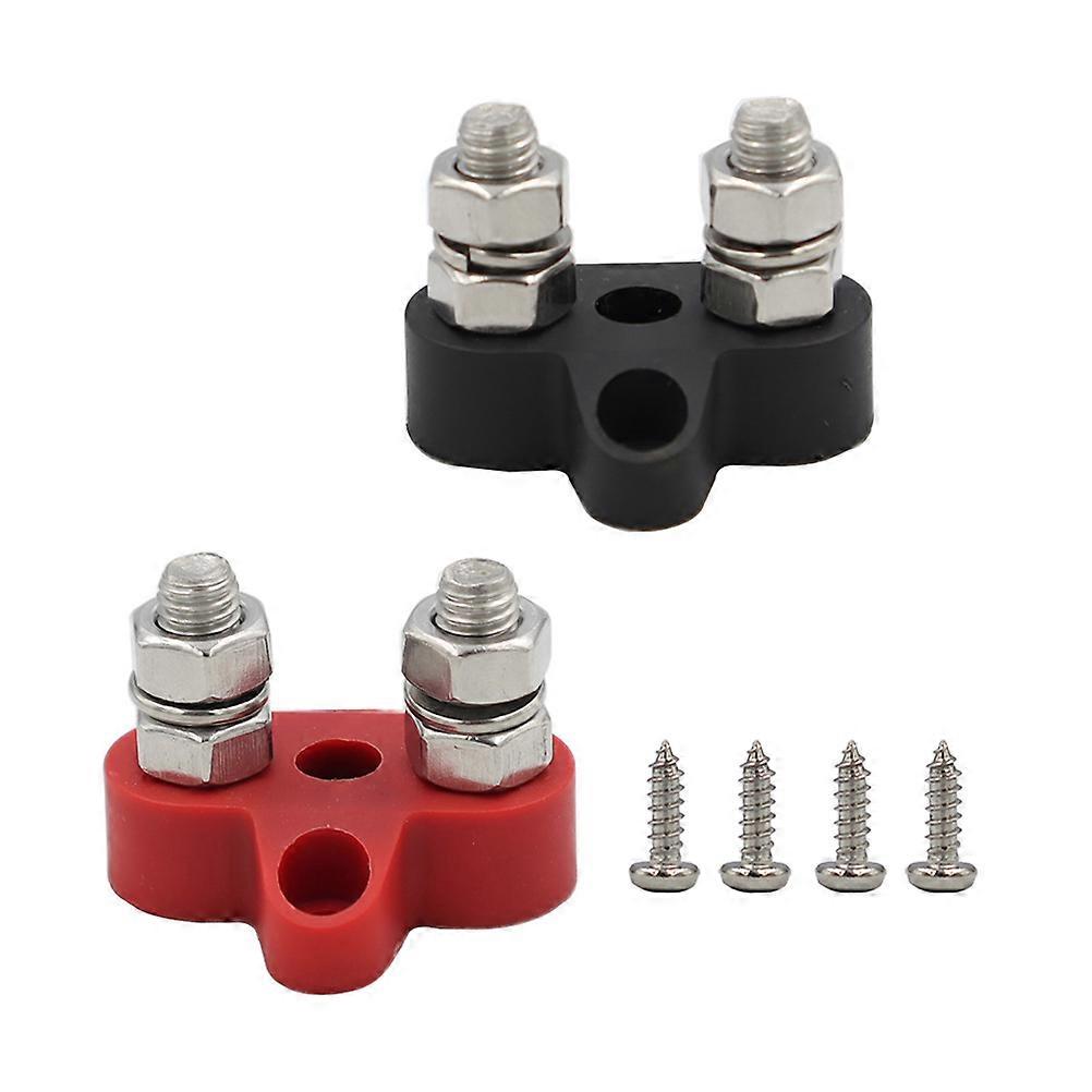 Truck Wiring Block Yachts Power Supply Terminal Blocks For Power System Maintenance Red Plastic Battery Connection 2Set