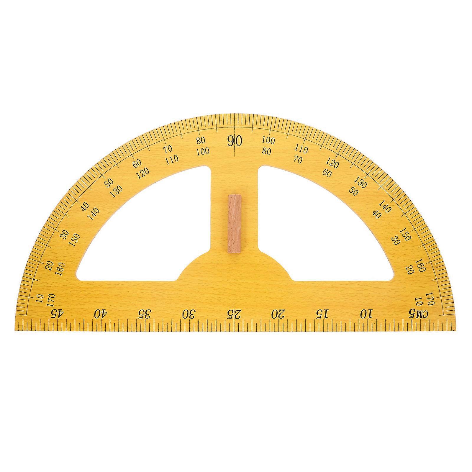 Multipurpose Giant Protractor For Students Angle Measurement Yellow Semicircle Style 1 Piece