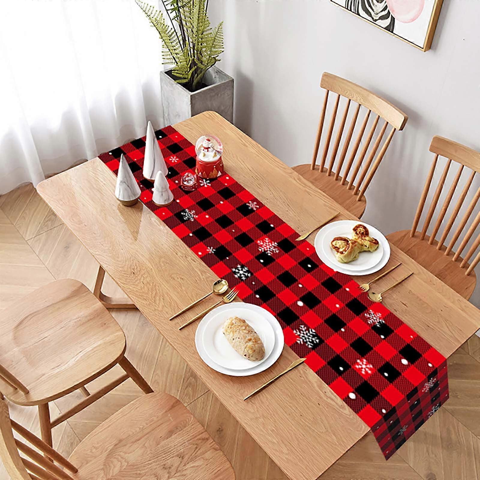 Cyber Monday 2024 Deals: Viflosae Christmas Table Runner & Printed Tablecloth, Compatible with Rectangular Dining Tables