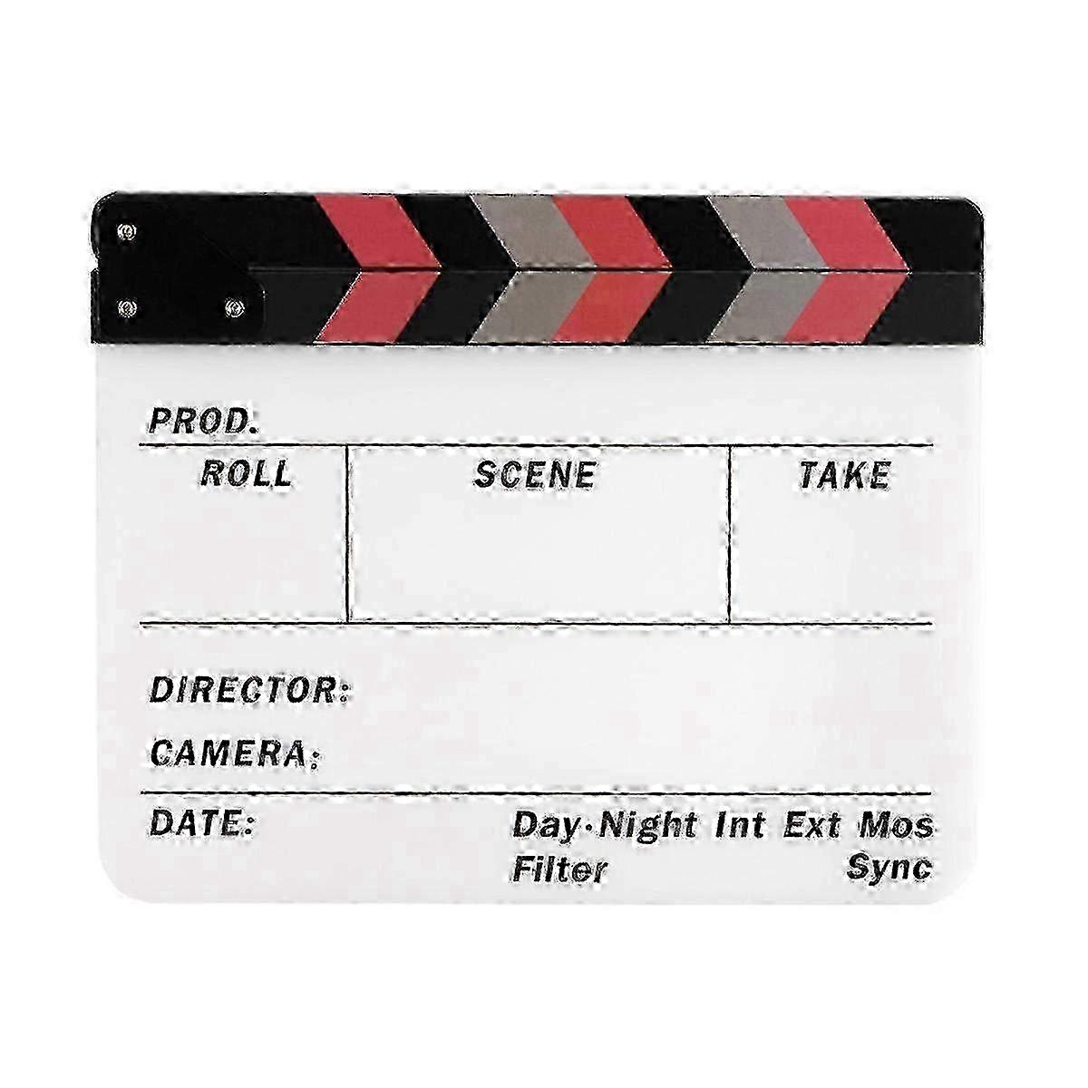 Classic White Clapperboard with Clap-Stick for Movie Directors & Video Production in Filmmaking