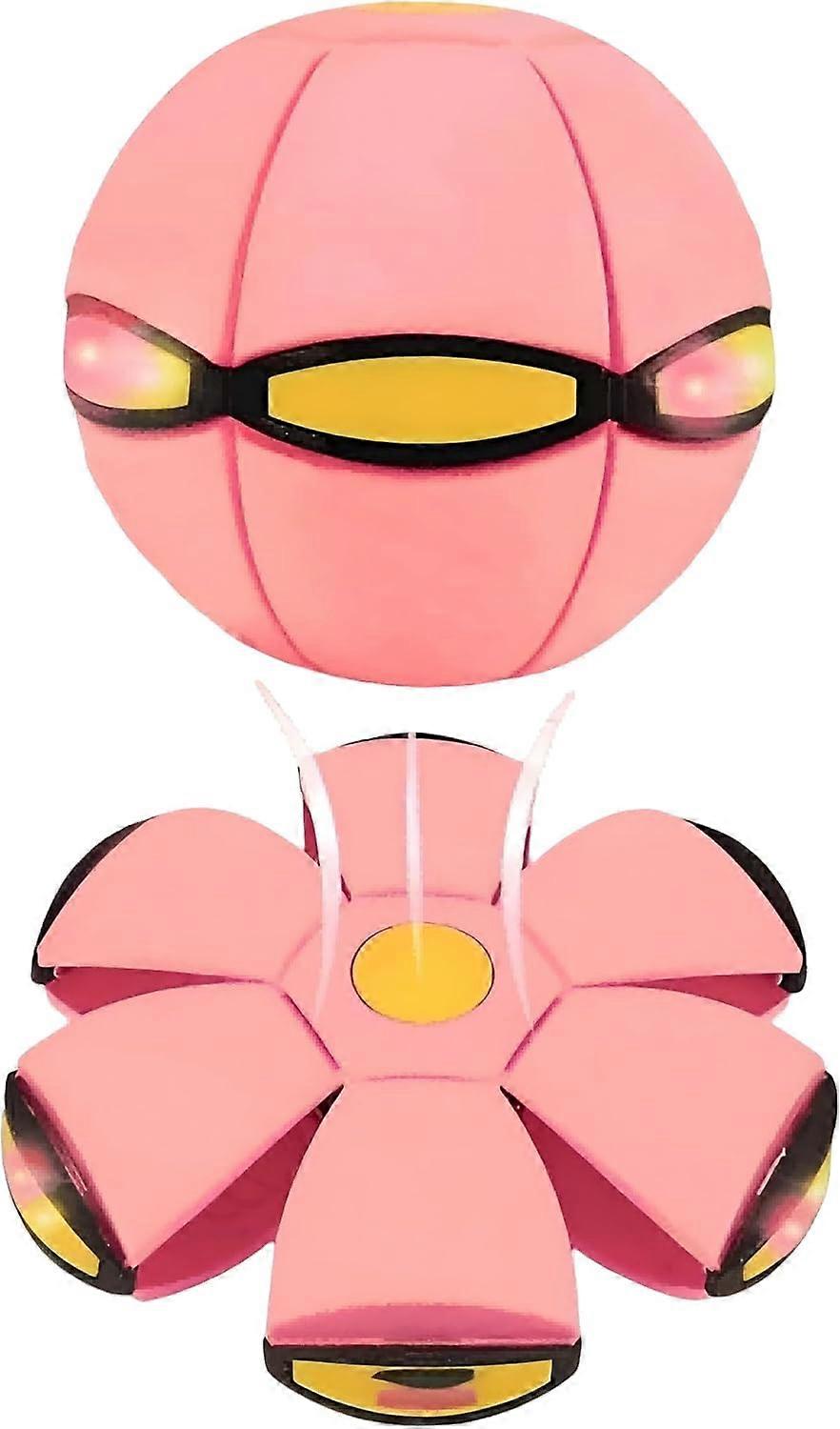 Exquisite Magic Bouncing Ball, Children's Bouncing Ball, Magic Flying Saucer, with 6 Light, Parent-Child Interaction, Pet interactive toys,D