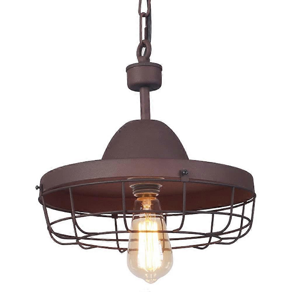 Chandelier Adjustable WroughtIron Pendant Lamp PotLid Rustic Industrial Style For Restaurant Bar Counter Farmhouse