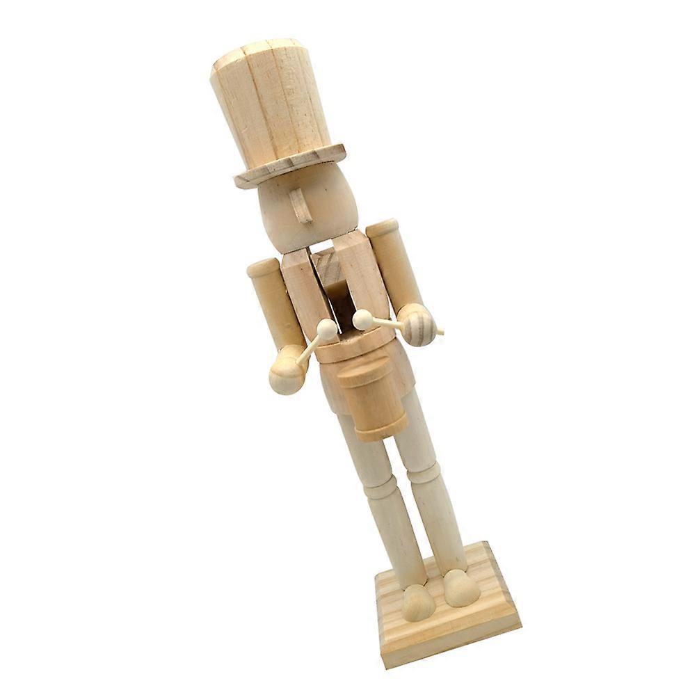 Unpainted Nutcracker Wood Craft for DIY Nutcracker Ornament