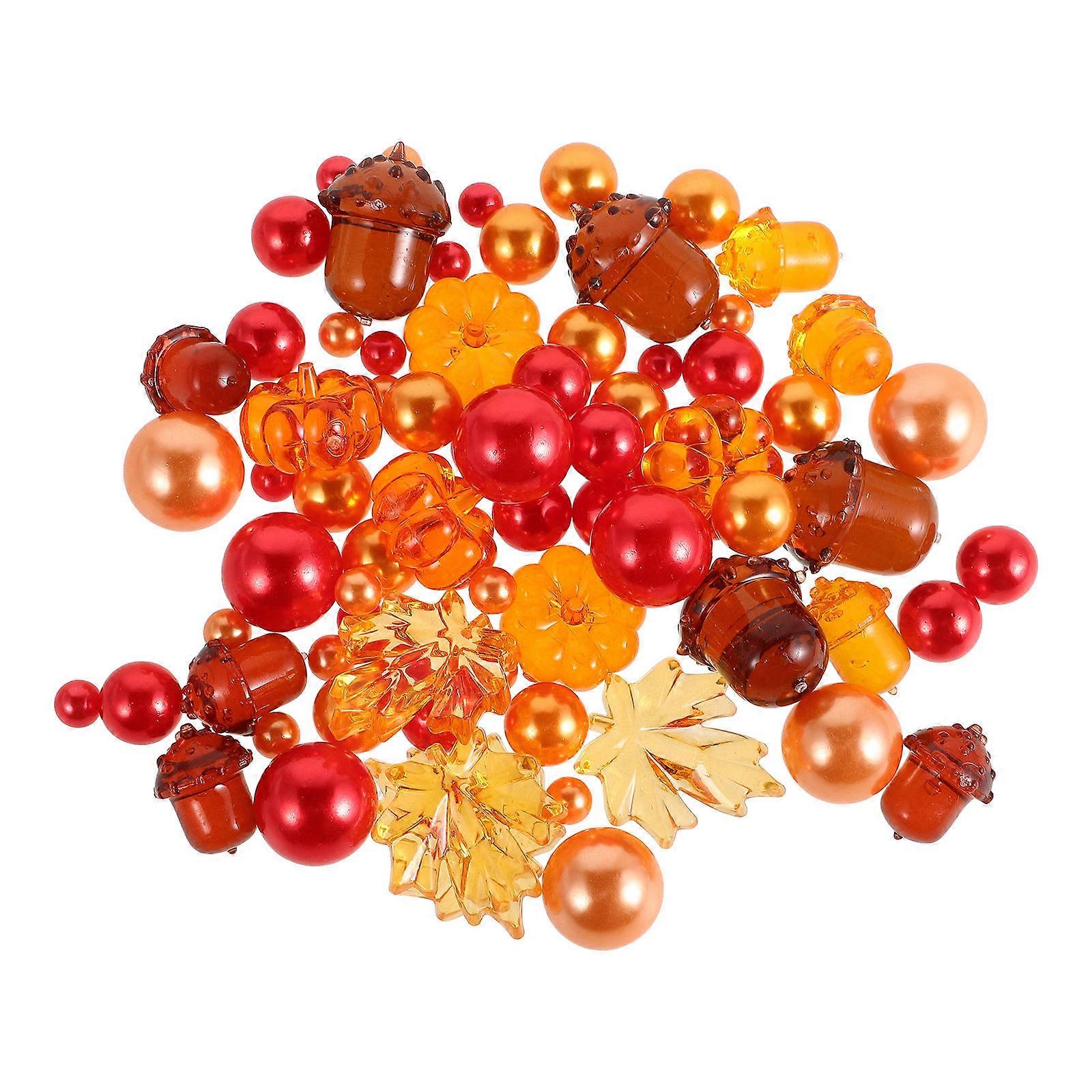 Thanksgiving Vase Filler Set with Mini Plastic Pumpkins for Fall Decor