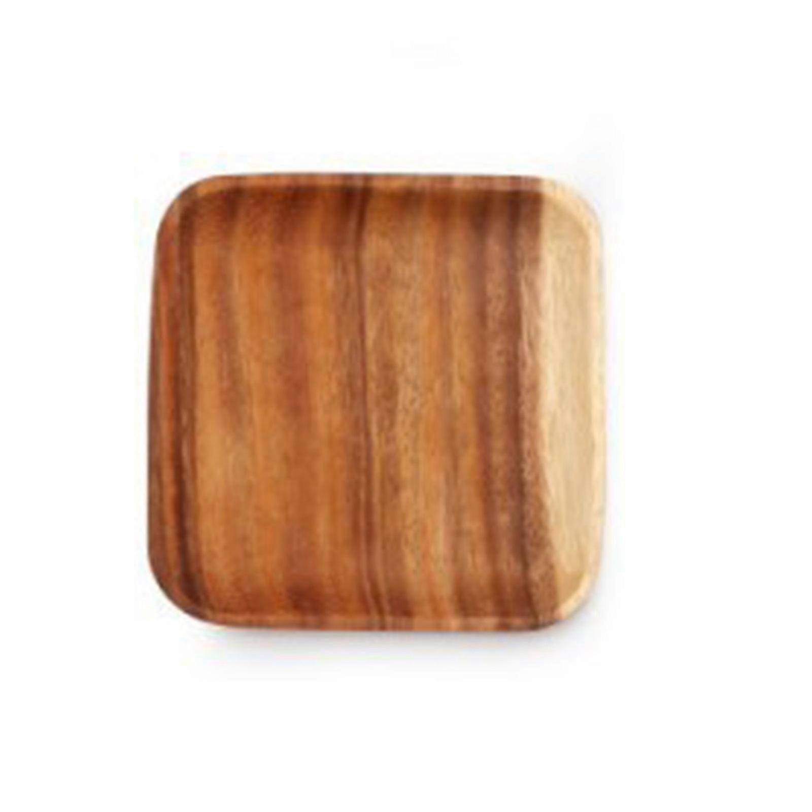 Mosiee Solid Wood Serving Tray Tea Plate Fruit Vegetable Platter Bread Dessert Cake Pan