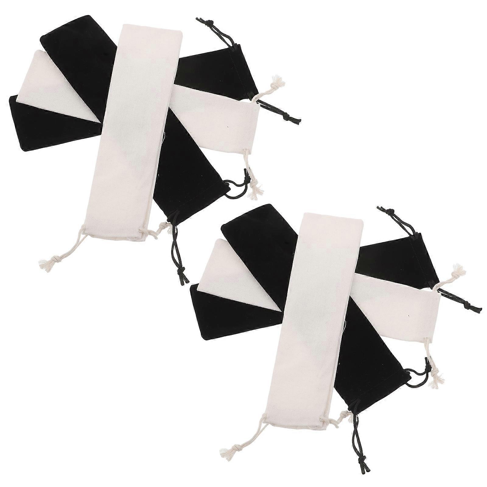 Travel Straw Carrying Case for Portable Storage with 20Pcs Reusable Drawstring Pouch