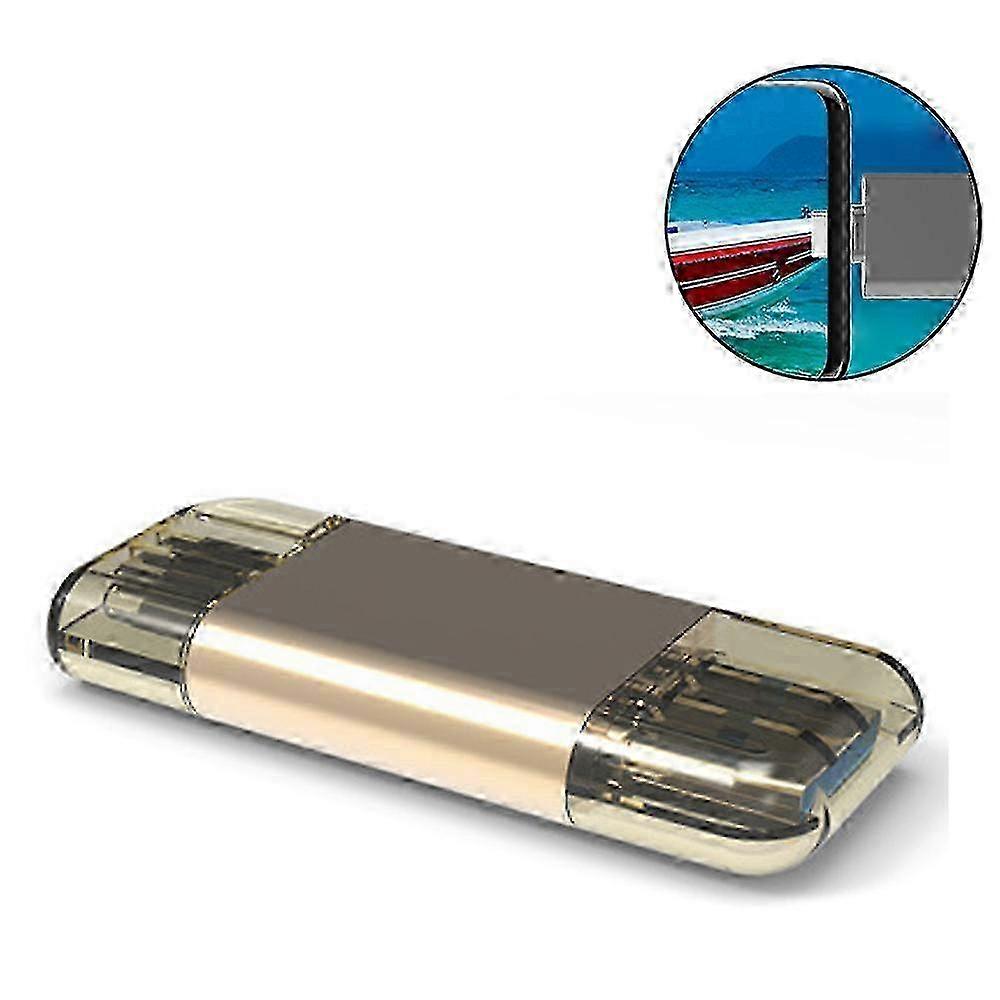 USB Type C SD Card Reader, High-Speed Transmission Dual USB Storage Reader for SD Micro SD TF Cards, Compact Travel-Friendly Adapter for Computers, 25