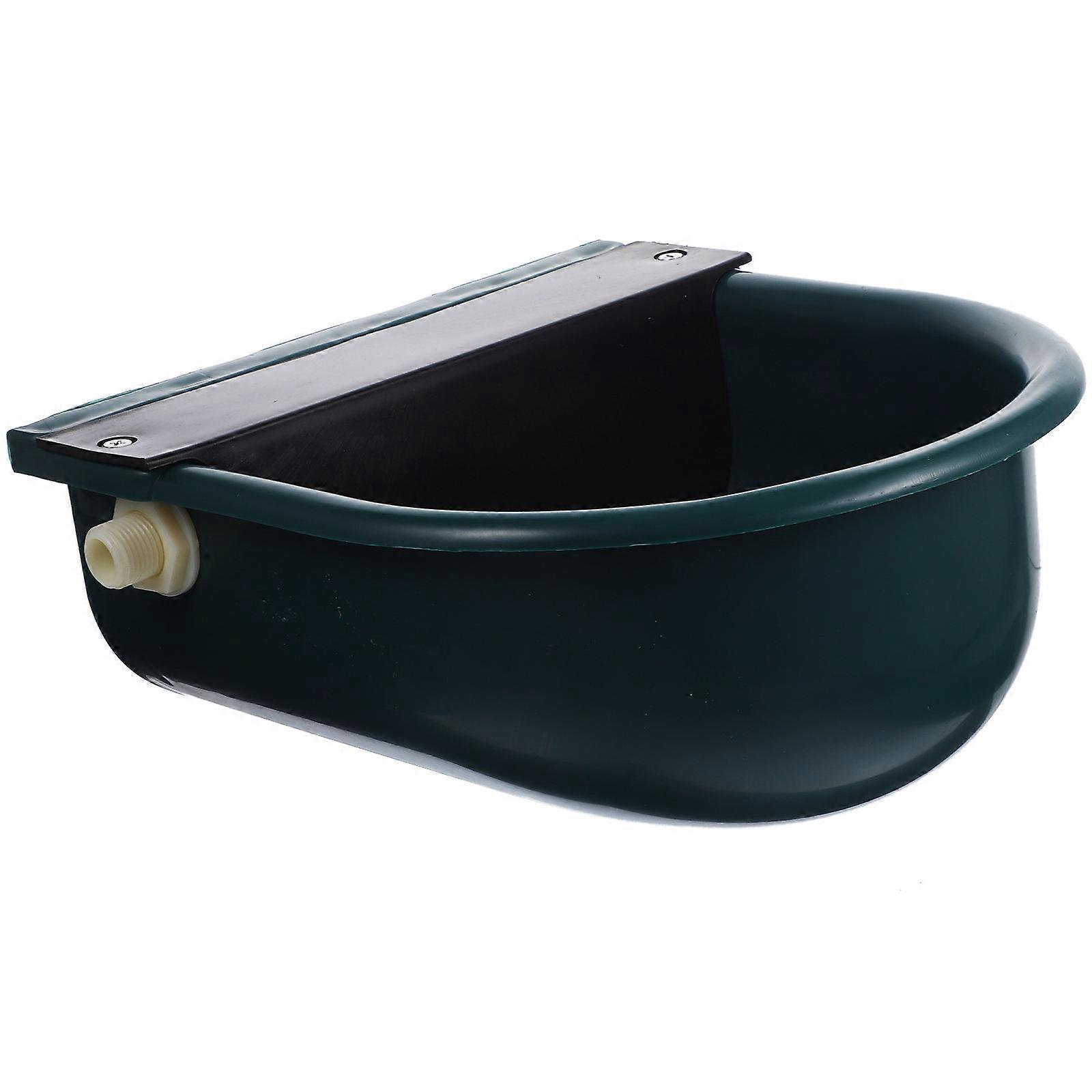 Automatic Float-Controlled Cow Drinking Water Bowl for Farm Use Blue Plastic 10-Gallon