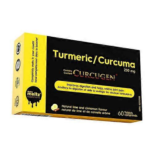 Nutrameltz Curcugen Turmeric With Lime And Cinnamon, 250 Mg, 60 Tablets
