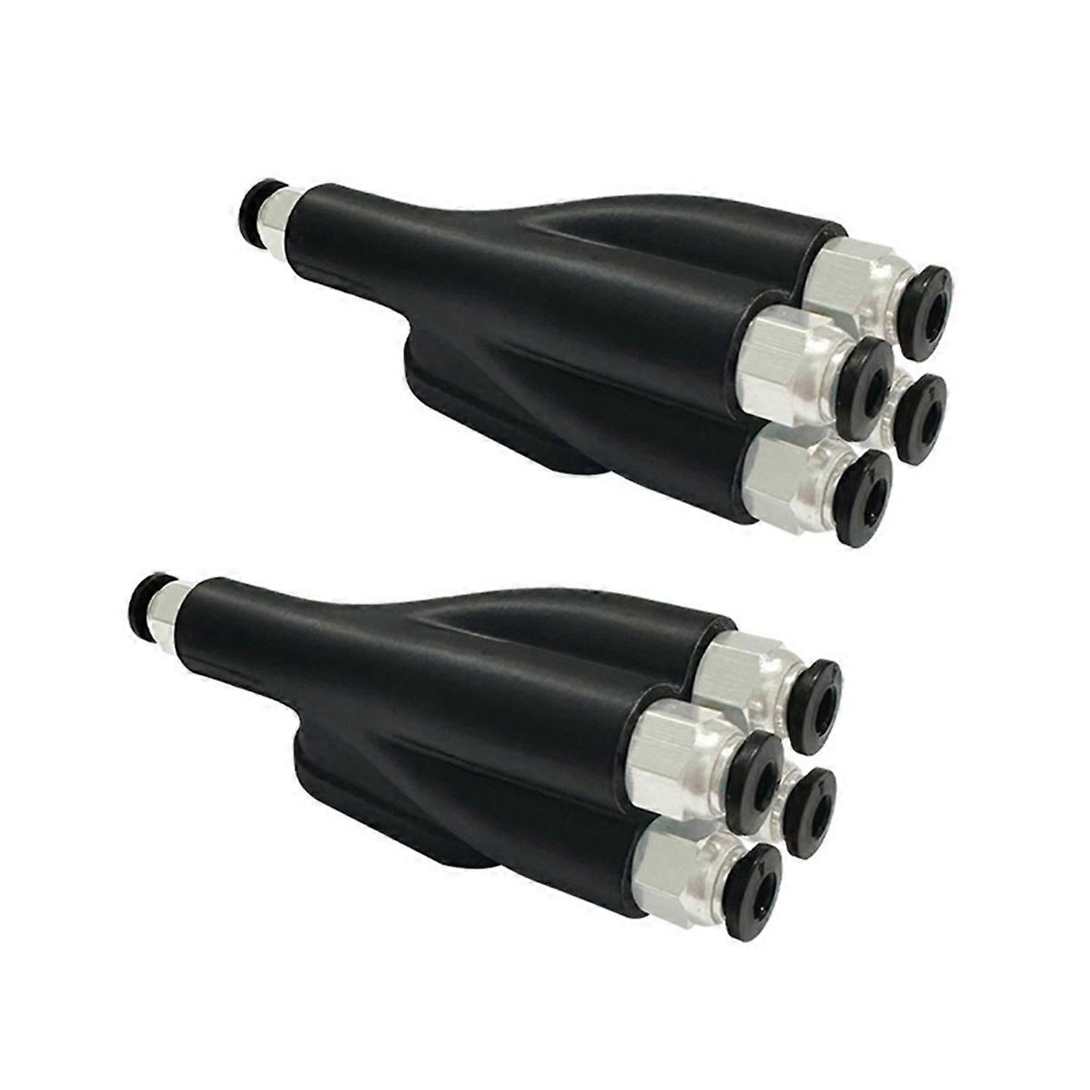 2Pcs 4-in-1 PTFE Adapter for Material Pipe Expansion Port Tubing Connectors for X1/P1 X1C P1S