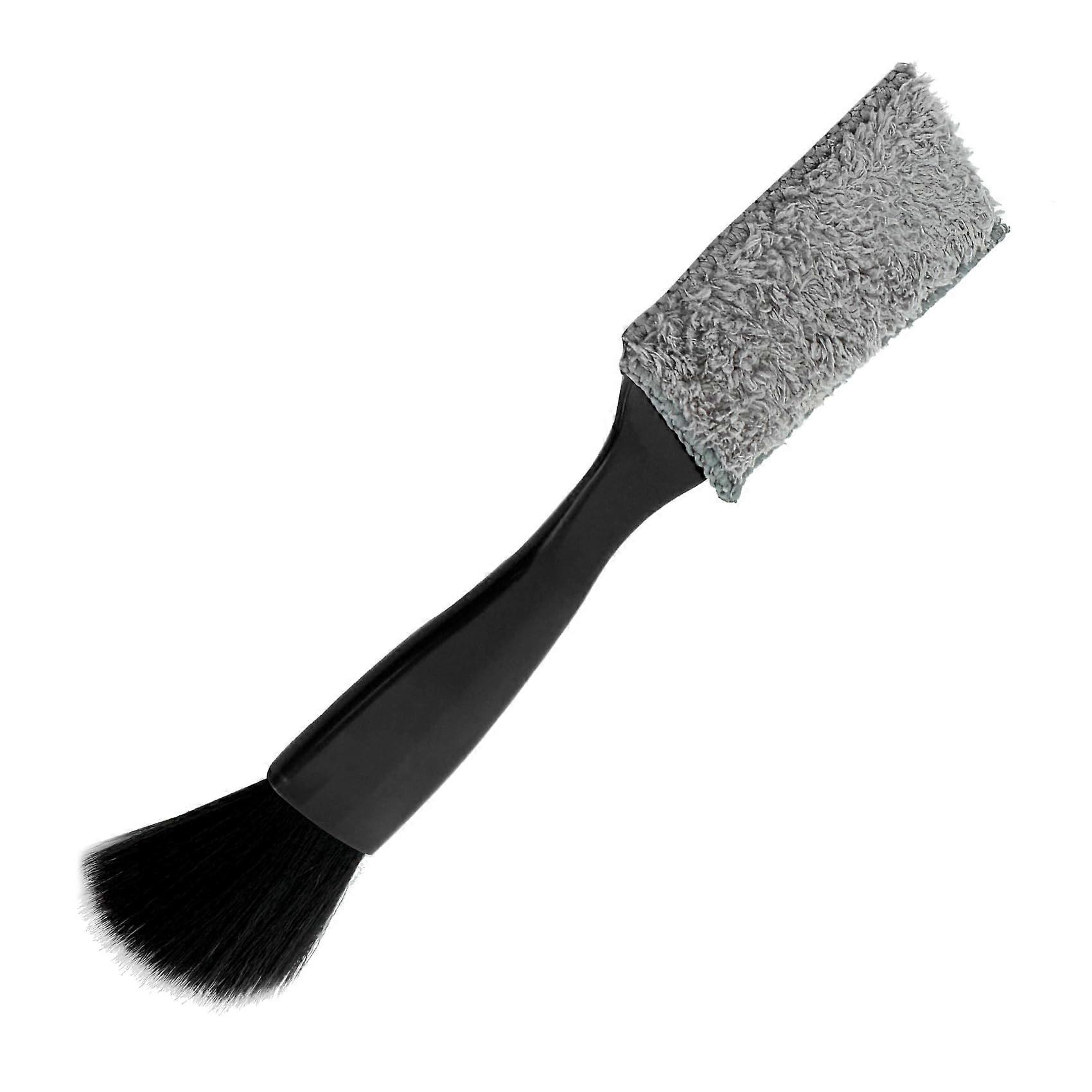 2 in 1 Dual Head Car Cleaning Brush for Interior Dashboard and Vent Detailing with Soft Bristles