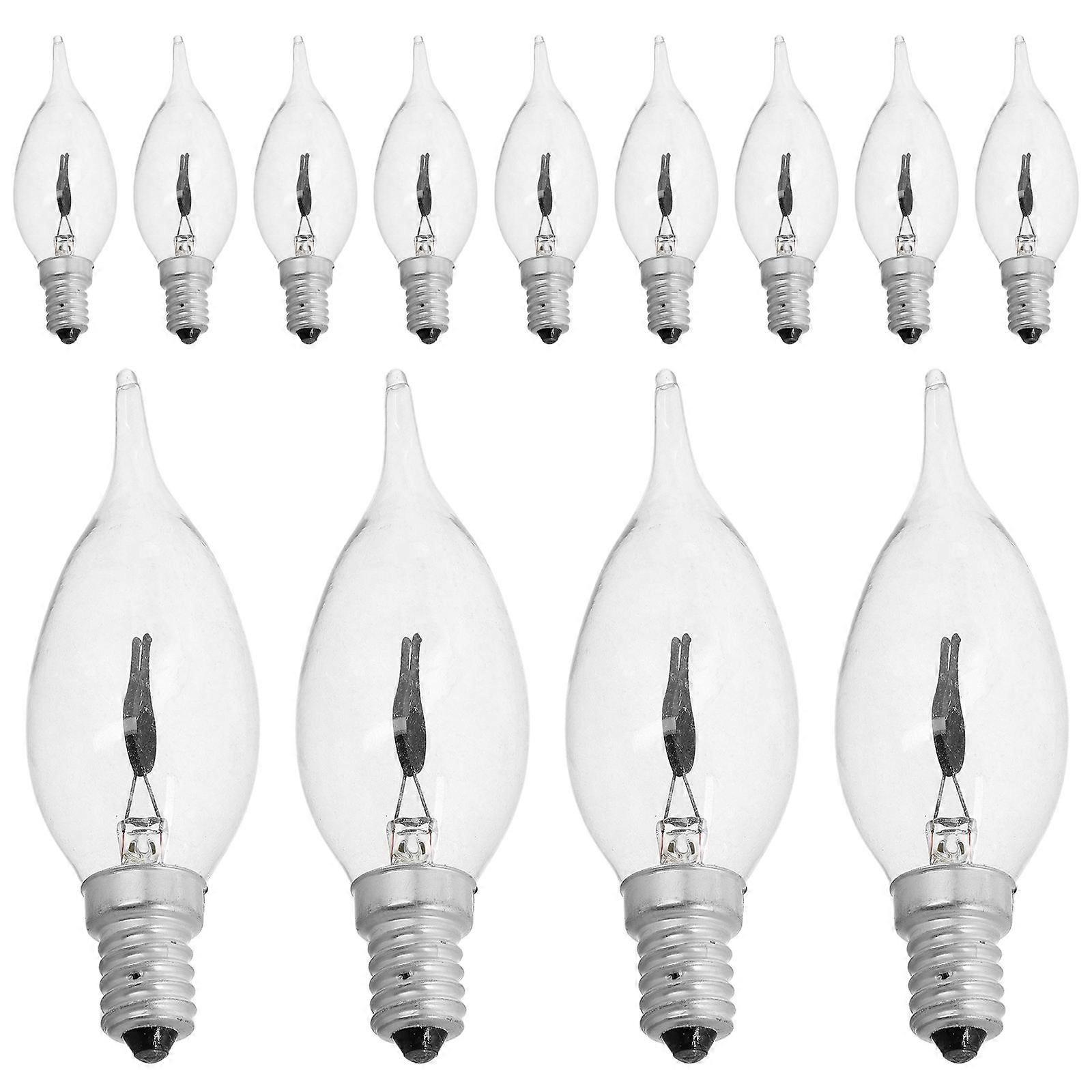 Flicker Flame Fire Bulbs for Decorative Lighting 12Pcs Candle Light Bulbs