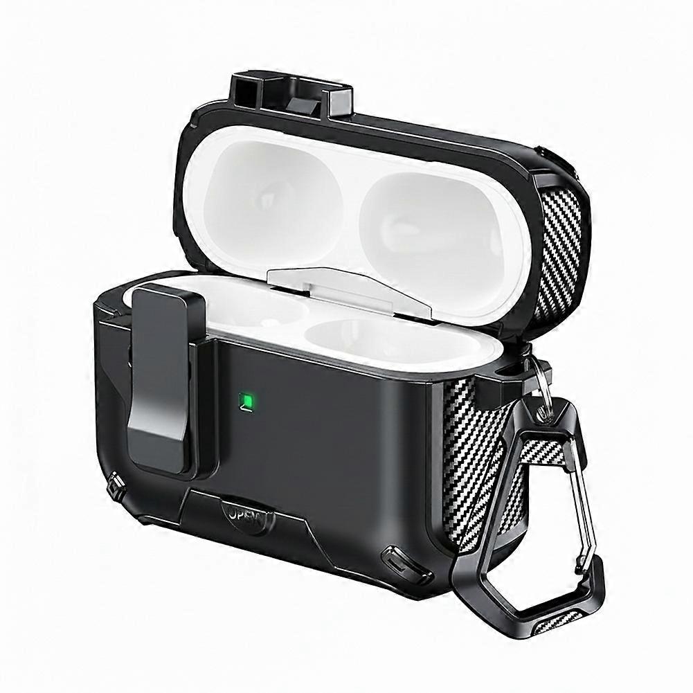 For AirPods Pro 2nd Generation Protective Case, Magnetic Stand, Switch, Bluetooth Protective Case, Black