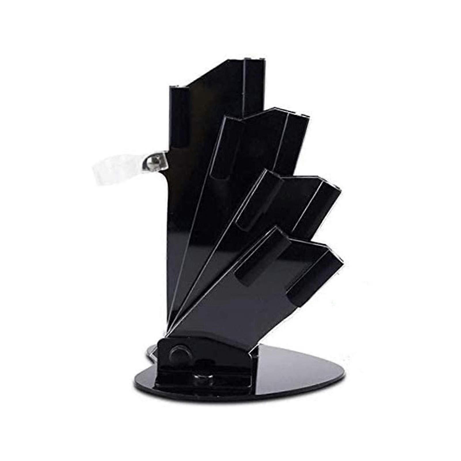 Ceramic Kitchen Knife Set with Fruit Peeler and Stable Acrylic Stand, SpaceSaving Utensil Holder