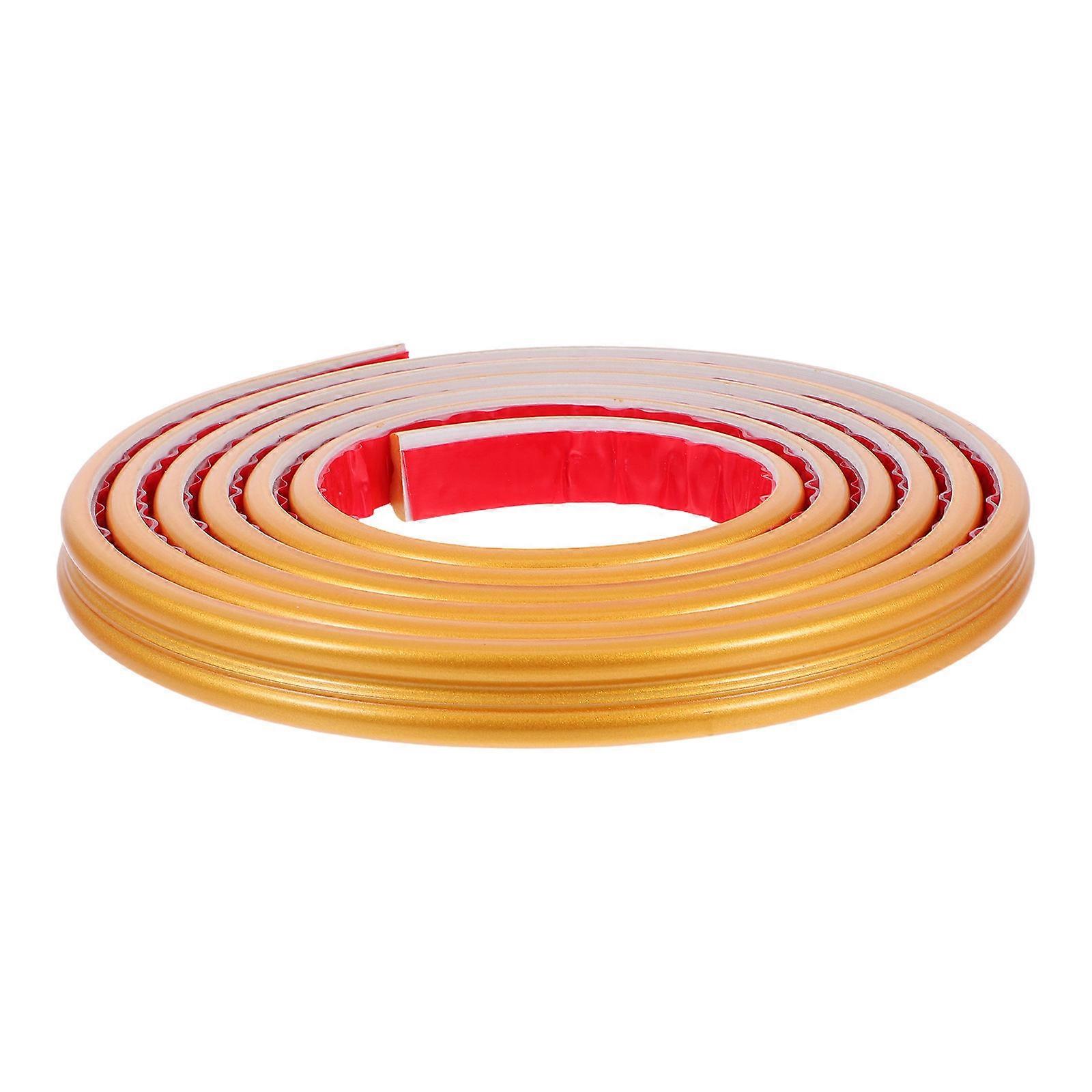 Peel And Stick Edge Trim Decorative Wall Design For Window Corner Trim Golden Flexible PVC Material 1Pack