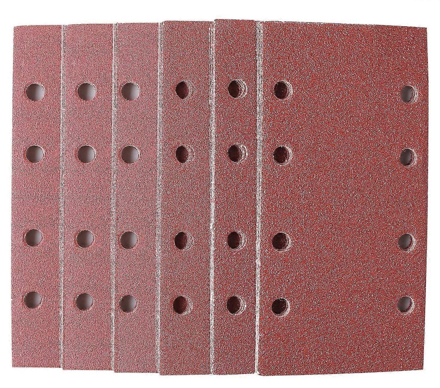 Sand Paper Sheets, 8 Holes Hook & Loop Sandpaper Sanding Sheet Assorted for 1/3 Sheet Sander, 60/80/120/180/320/600/800/1000 Grits Sandpaper for Wood 