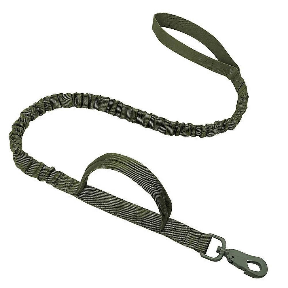 Military Tactical Dog Leash Adjustable Quick Release Elastic Leads Rope With 2 Control Handle For Medium And Small Dogs