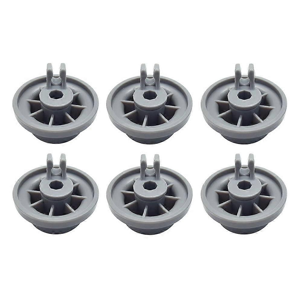 6 Pcs 165314 Dishwasher Wheels Lower Rack Replacement for Bosch Kenmore, Durable Easy Install Set