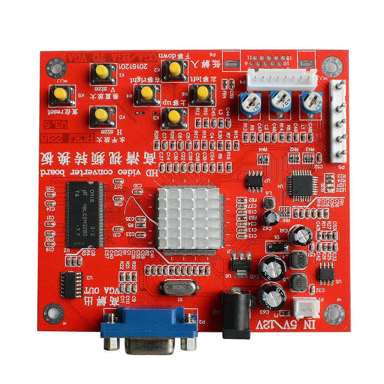 Game Console Video Converter Board RGBS/CGA To VGA, CGA To VGA Retro Gaming Color Restoration