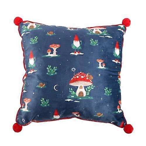 Something Different Gnome Pom Pom Square Filled Cushion