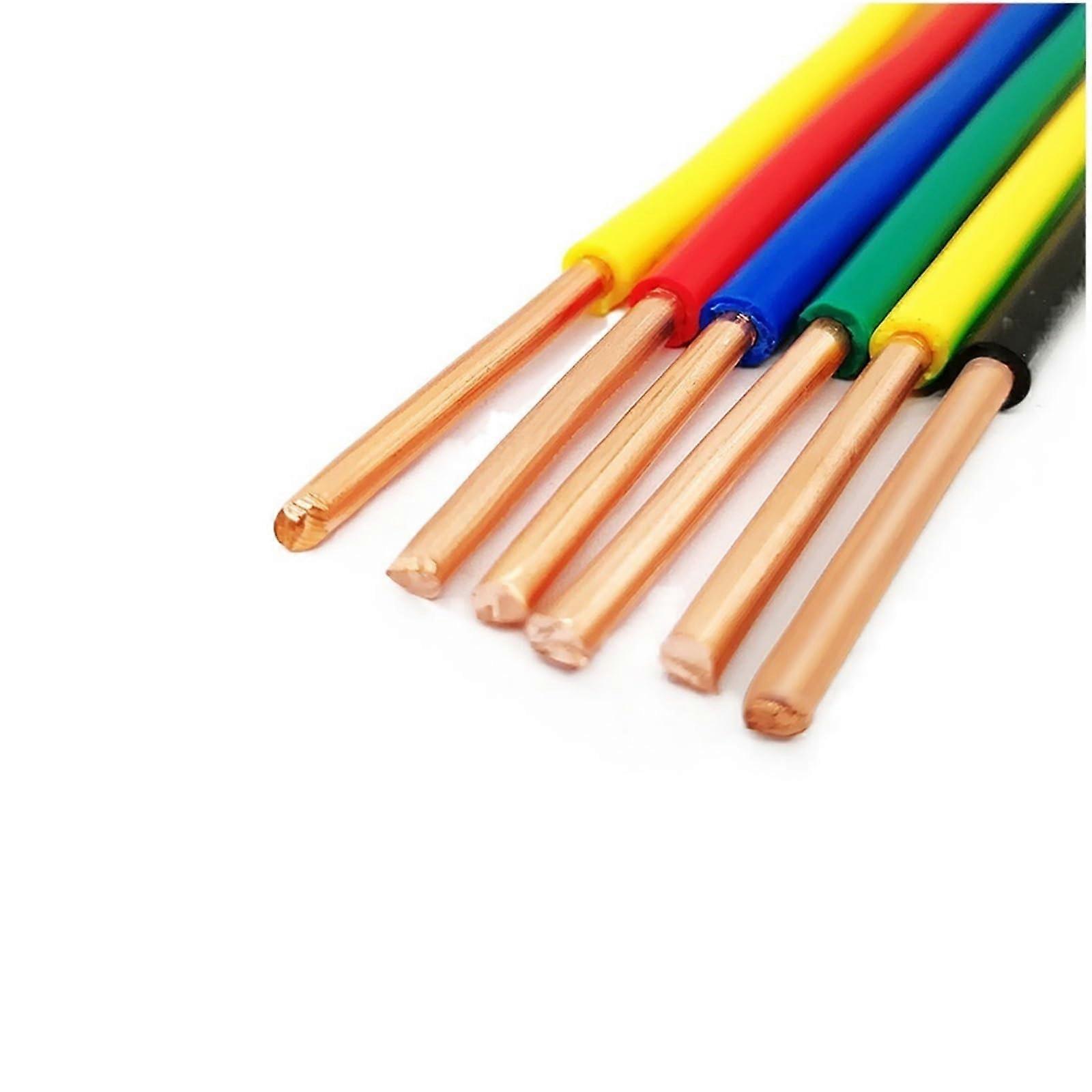 12AWG Solid Copper Electrical Wire Yellow PVC Single Core Cable 5m  Conductivity Low Resistance