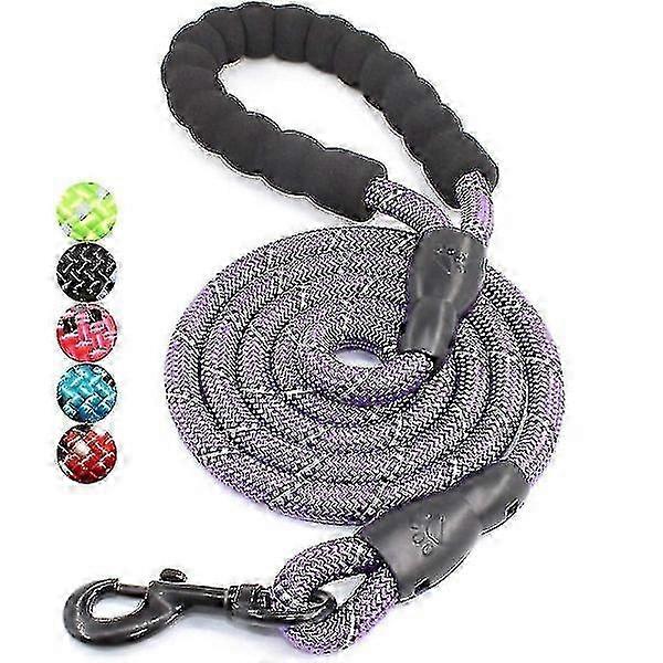 Purple 1.5 M Reflective Round Rope Dog Leash