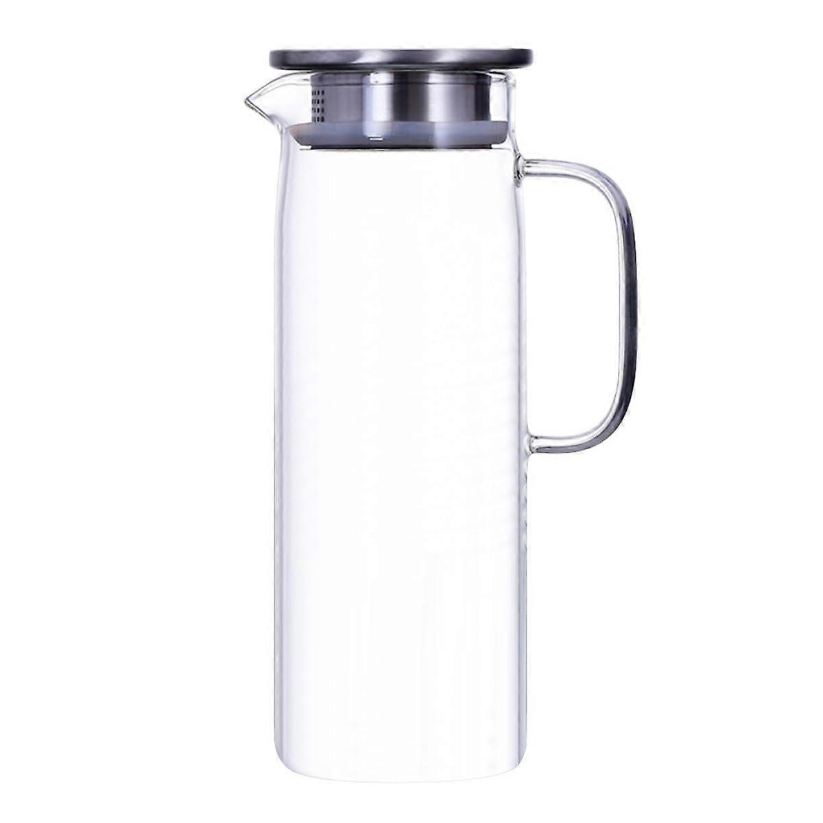 Glass Water Kettle Large Capacity Heat Resistant Pitcher with Leak Eagle Spout for Hot or Cold Drinks
