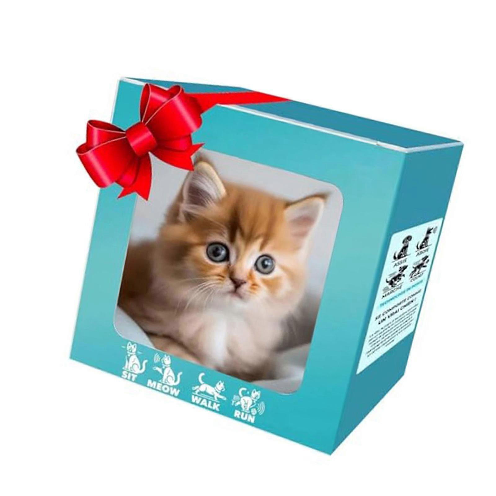 Cuddly Robotic Cats Plush Toy With Automatic Response Barking Tail Wagging Robot Animal Life Like For Toddler Companion